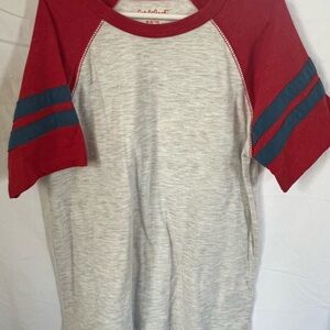 Cat & Jack Red and Gray Raglan Tee